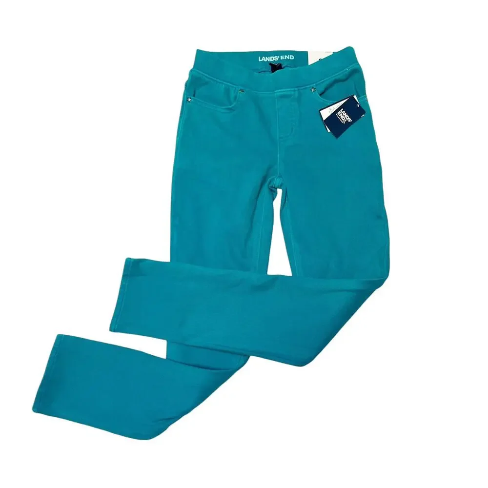 NWT Lands End Denim Leggings Size 8